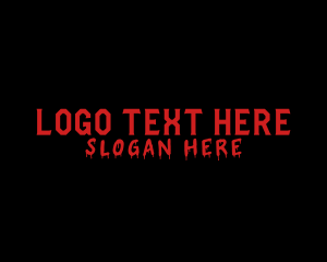 Thriller - Bloody Horror Wordmark logo design