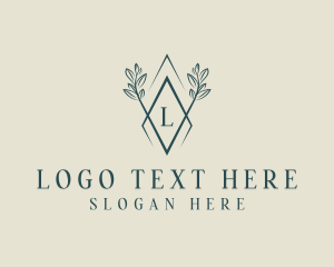 Wreath - Luxury Floral Diamond logo design
