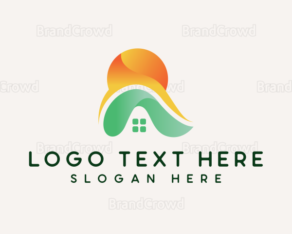 Abstract Roofing Resort Logo