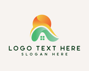 Abstract Roofing Resort Logo
