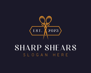 Haircut Stylist Shears logo design