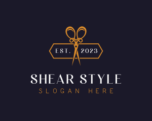 Haircut Stylist Shears logo design