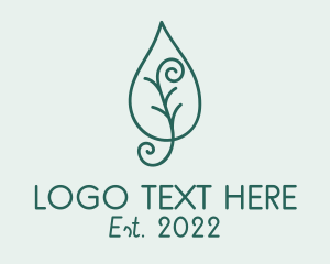Vegetarian - Organic Spiral Leaf logo design