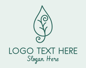 Organic Spiral Leaf Logo