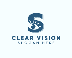 Optics - Surveillance Eye Letter S logo design