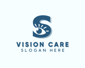 Optometrist - Surveillance Eye Letter S logo design