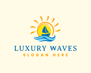 Tropical Sun Boat logo design