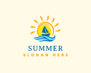 Tropical Sun Boat logo design