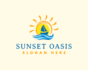 Tropical Sun Boat logo design