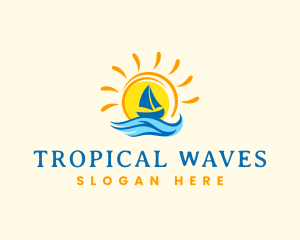 Tropical Sun Boat logo design