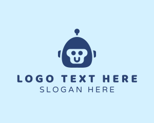 Game - Cute Happy Robot logo design