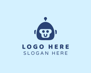 Cute Happy Robot  Logo