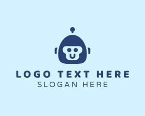 Cute Happy Robot  Logo