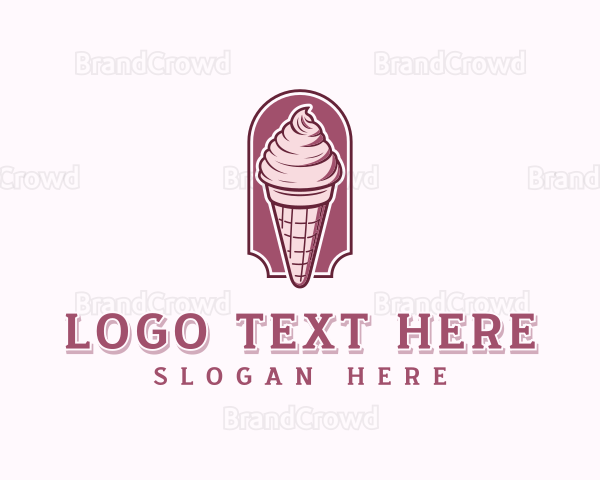 Sweet Ice Cream Dessert Logo