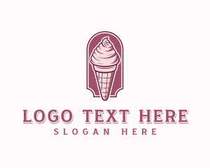 Vintage - Sweet Ice Cream Dessert logo design