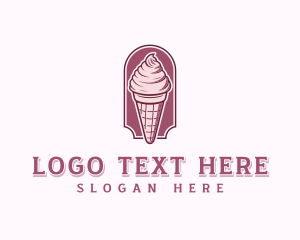 Sweet Ice Cream Dessert Logo