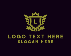 High End - Royal Crown Shield logo design