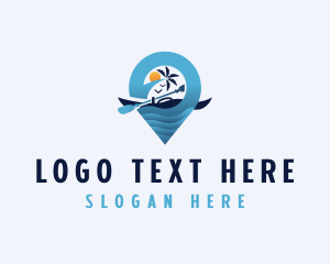 Island - Tour Kayak Traveler logo design