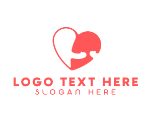 Romantic - Love Dating Hug logo design