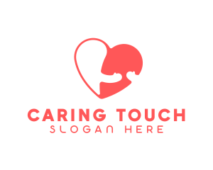 Caregiving - Love Dating Hug logo design