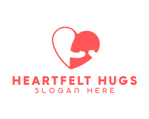 Love Dating Hug  logo design