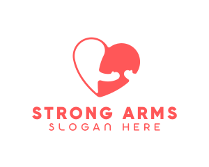 Arms - Love Dating Hug logo design