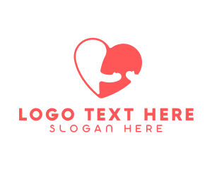 Caregiving - Love Dating Hug logo design