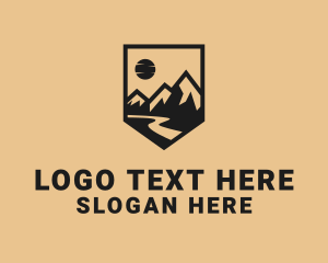 Explore - Mountain Summit Landscape logo design