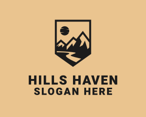 Mountain Summit Landscape logo design