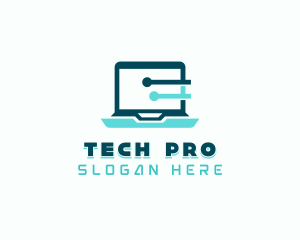 Laptop - Cyber Laptop Technician logo design