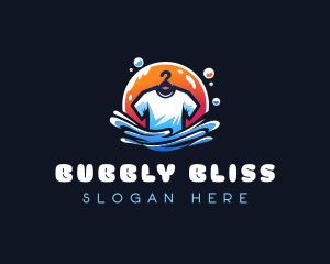 Shirt Bubble Washing logo design