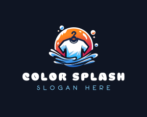 Shirt Bubble Washing logo design