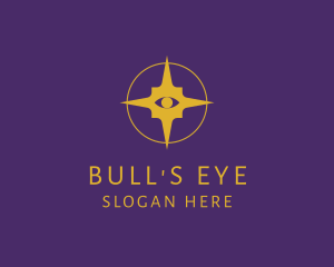 Boho Golden Star Eye logo design