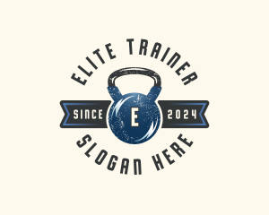 Kettlebell Weightlifting Gym logo design