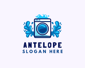 Laundry Washing Machine logo design