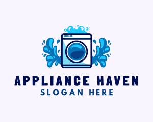 Laundry Washing Machine logo design