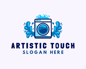 Laundry Washing Machine logo design