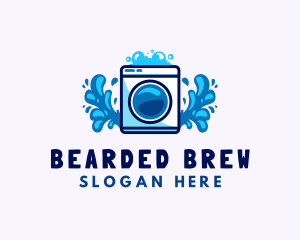 Laundry Washing Machine logo design