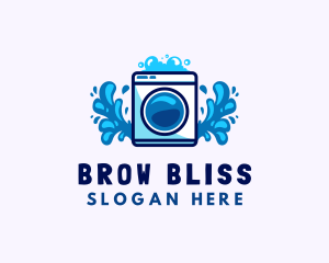 Laundry Washing Machine logo design