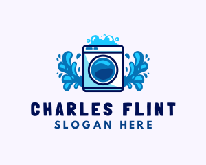 Laundry Washing Machine logo design