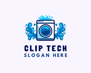 Laundry Washing Machine logo design