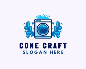 Laundry Washing Machine logo design