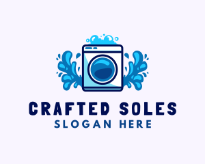 Laundry Washing Machine logo design