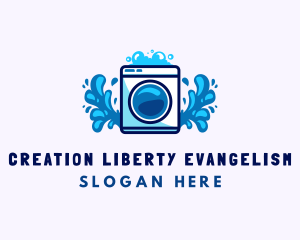 Laundry Washing Machine logo design