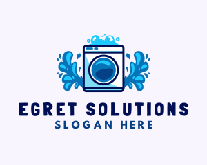 Laundry Washing Machine logo design