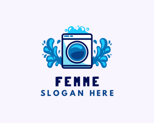 Laundry Washing Machine logo design