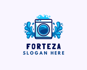 Laundry Washing Machine logo design