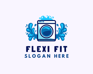 Laundry Washing Machine logo design