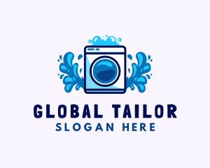 Laundry Washing Machine logo design