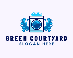 Laundry Washing Machine logo design